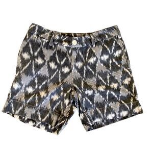 True Grit Boho Tribal Aztec Print 100% Cotton 7.5” Shorts Sz 8
